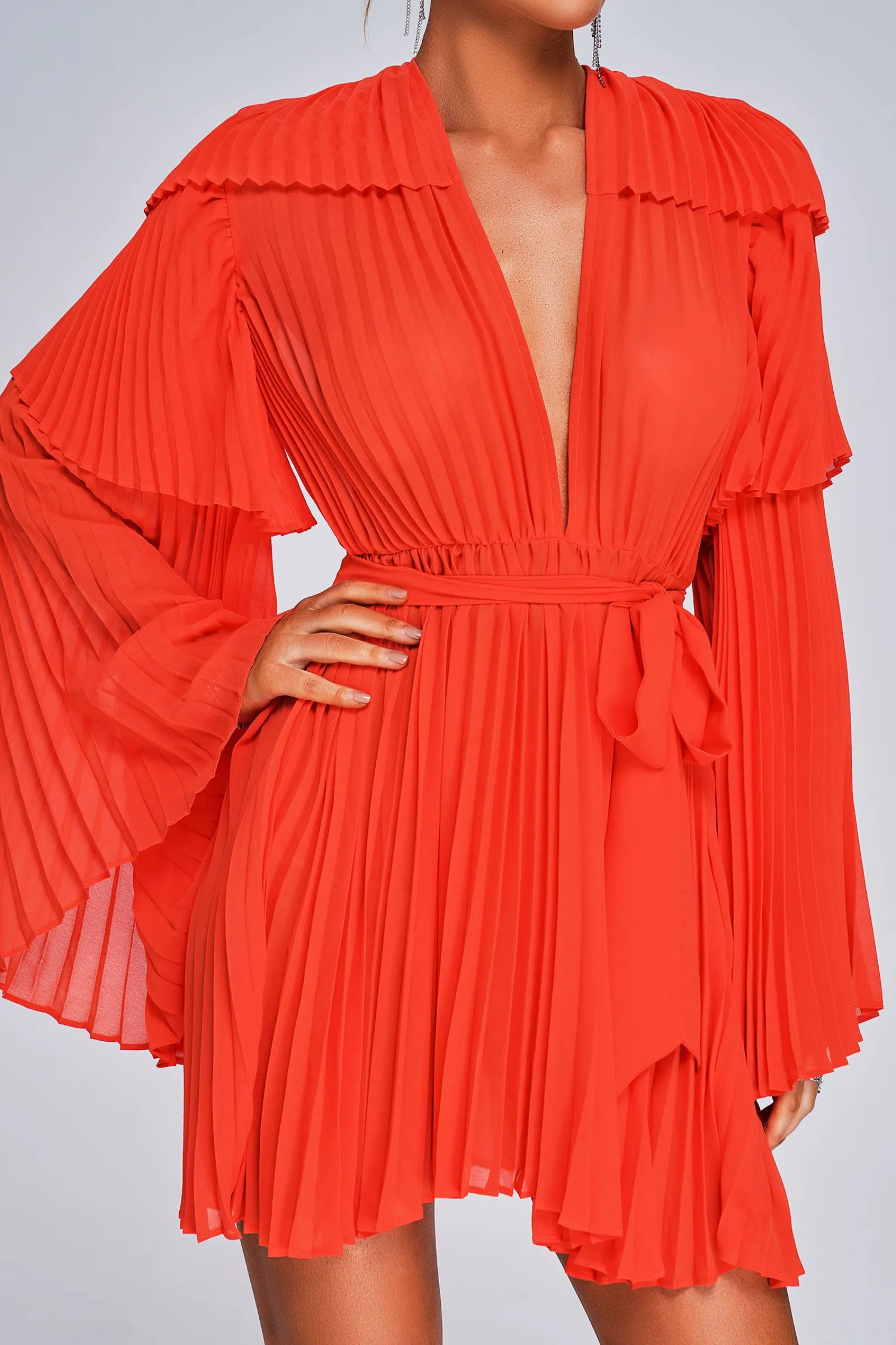 Flair Pleated Mini Dress-Miss Molly brand