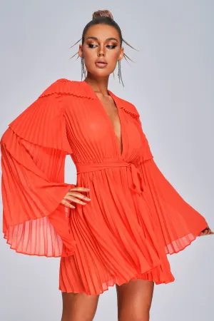 Flair Pleated Mini Dress-Miss Molly brand