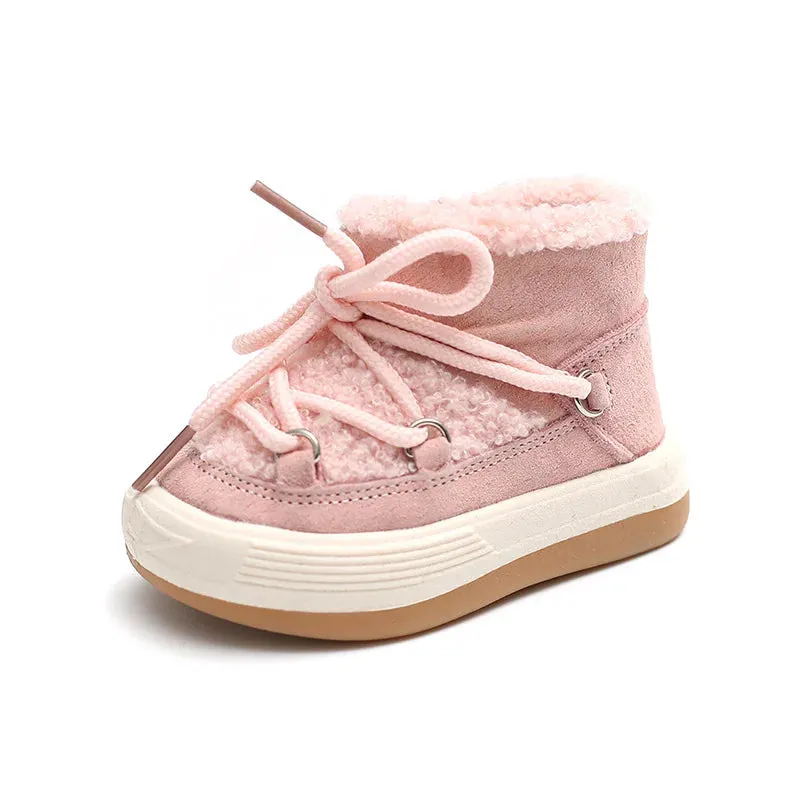 Fleece Ankle Lace Up Boots
