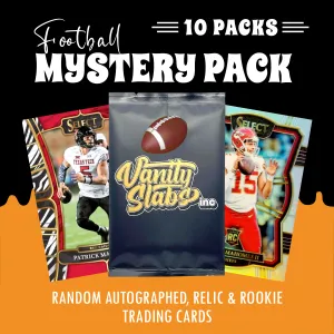 Football Mystery 10 Packs (Random Autographed, Relic & Rookie Trading Cards)