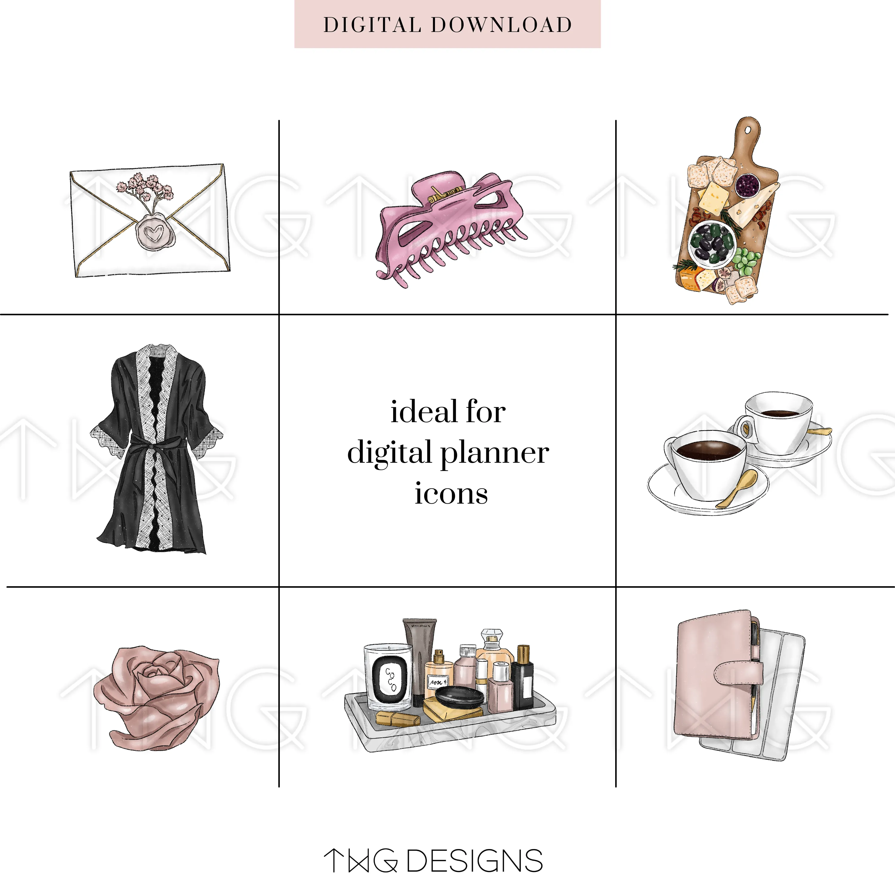 Forever Rose Clipart Collection