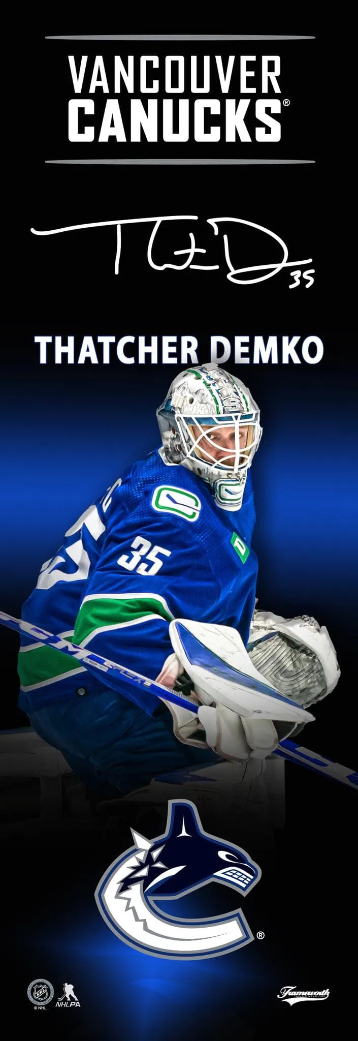 Frameworth Sports NHL Player Plaque - Thatcher Demko