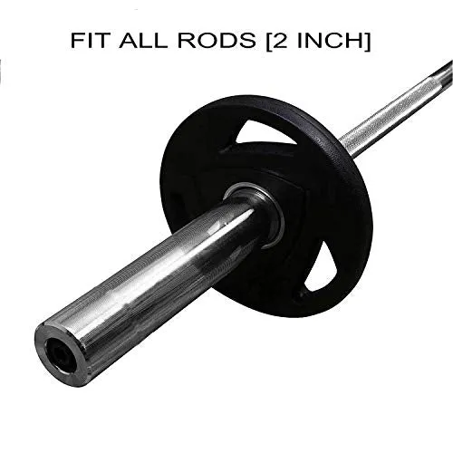 FratiiSingh's Olympic Barbell Rubber Plates {Packed in Pair} of 2.5 Kg, 5 Kg, 7.5 Kg, 10 Kg, 12.5 Kg with 50 mm Dia (2 Inches) (2.5) (Black, Yellow)