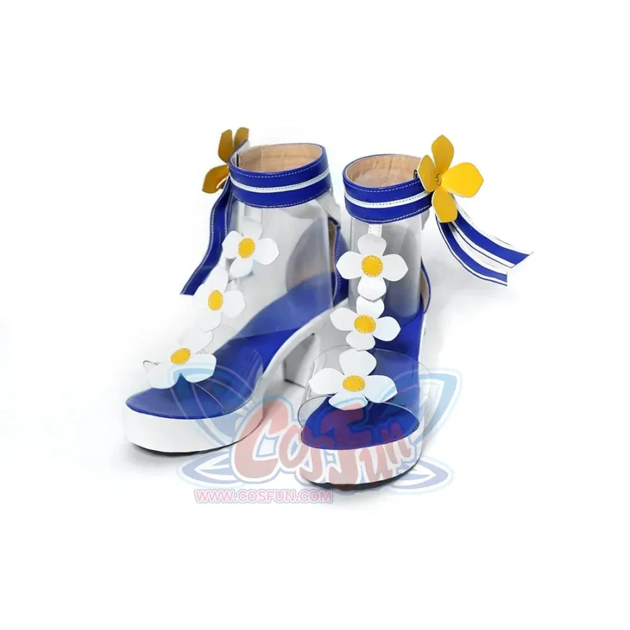 Genshin Impact Barbara Summertime Sparkle Cosplay Shoes High Heels C00498