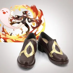 Genshin Impact Hu Tao Cosplay Shoes Women Boots C00381