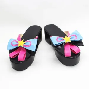 Genshin Impact Kamisato Ayaka Cosplay Shoes Thick Heel Slippers C00451