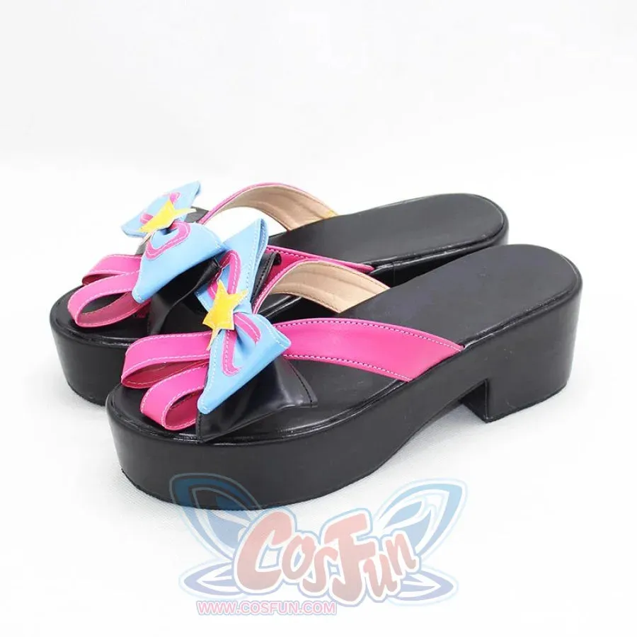 Genshin Impact Kamisato Ayaka Cosplay Shoes Thick Heel Slippers C00451