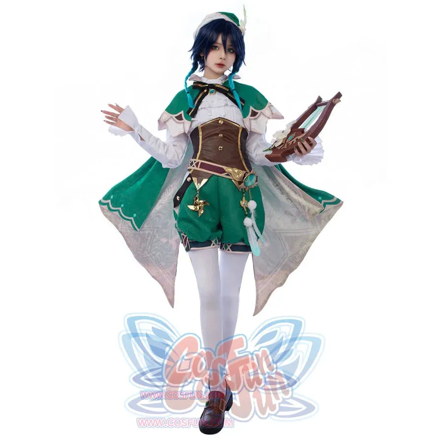 Genshin Impact Venti Barbatos Cosplay Costume Jacquard Version C00442  AA
