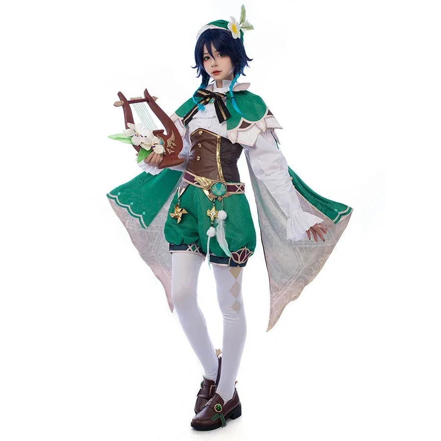 Genshin Impact Venti Barbatos Cosplay Costume Jacquard Version C00442  AA