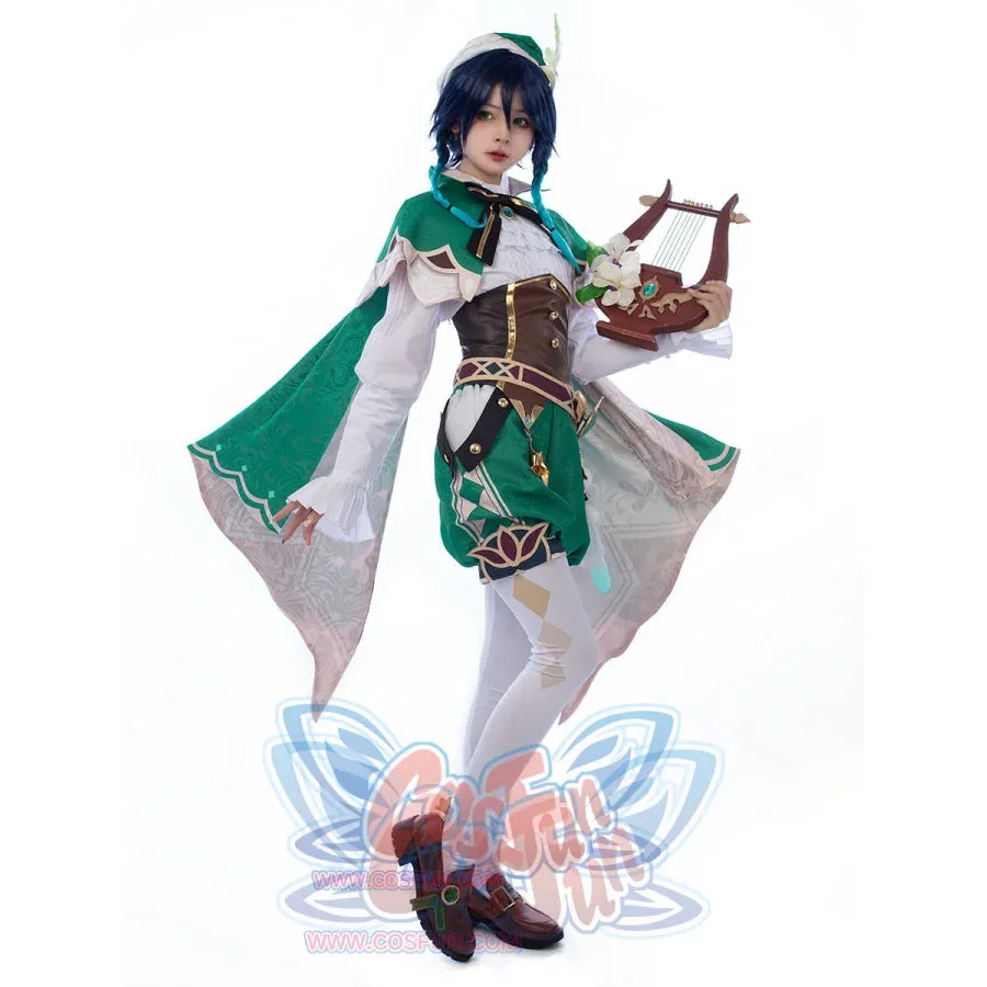 Genshin Impact Venti Barbatos Cosplay Costume Jacquard Version C00442  AA