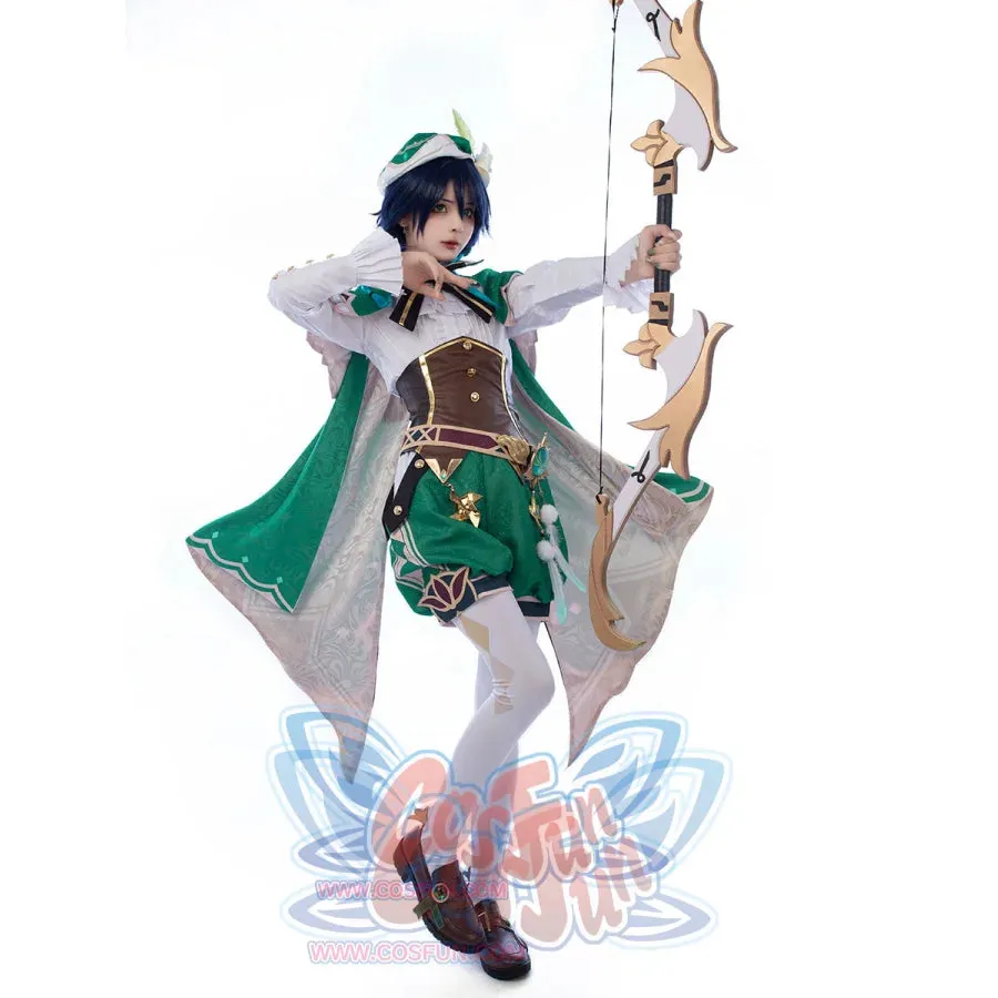 Genshin Impact Venti Barbatos Cosplay Costume Jacquard Version C00442  AA