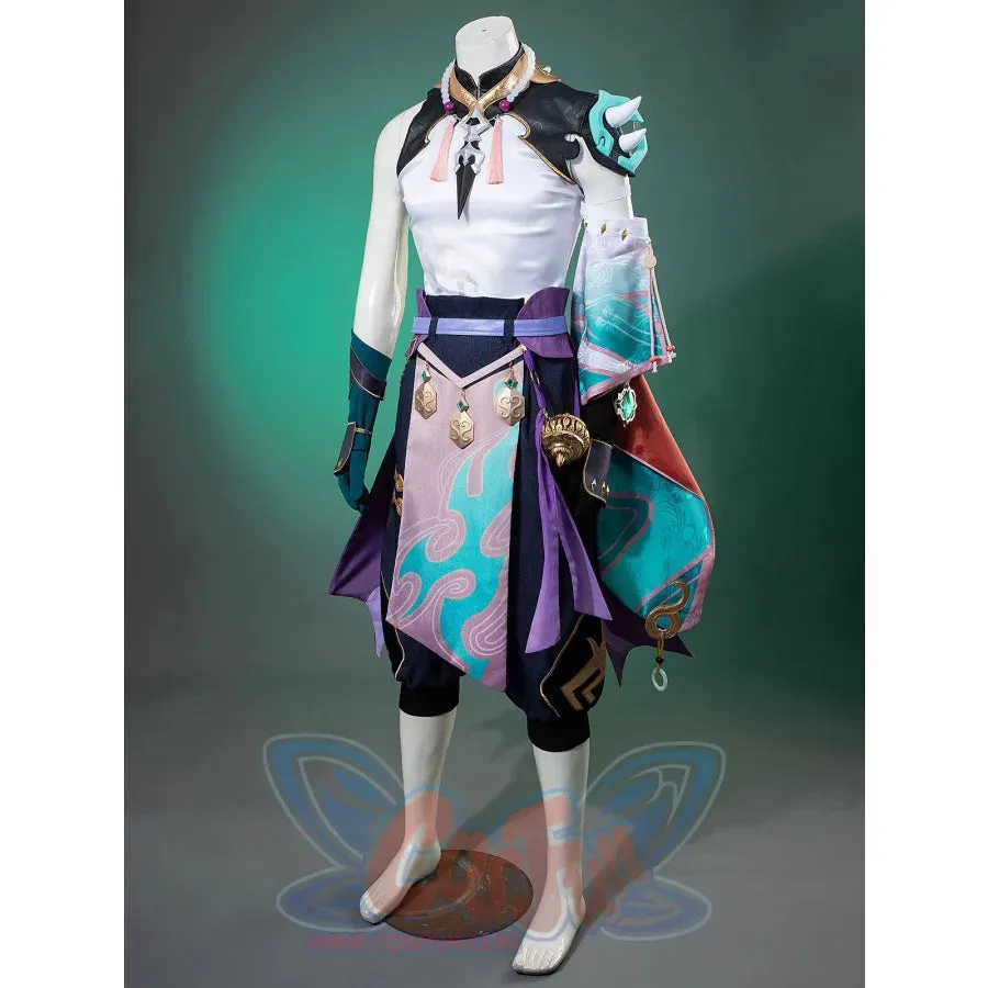 Genshin Impact Xiao Cosplay Costume/Shoes C07487  AAA
