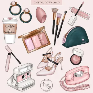 Glaming Clipart   Pattern Bundle