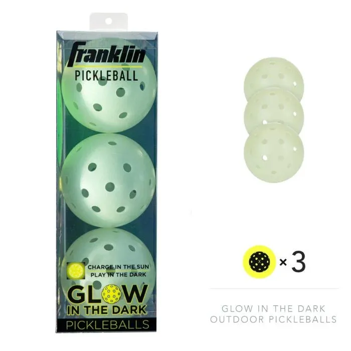 Glow in The Dark Outdoor Pickleball - 3 Pack
