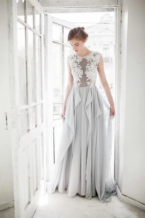 Gorgeous Inexpensive Lace Tulle Wedding Dress Boho Bridal Dresses, MW147