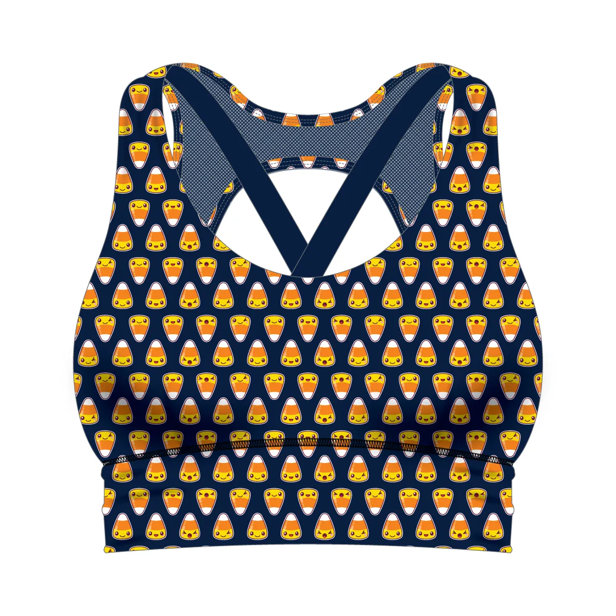 Halloween X-Factor Sports Bra (Candy Corn)
