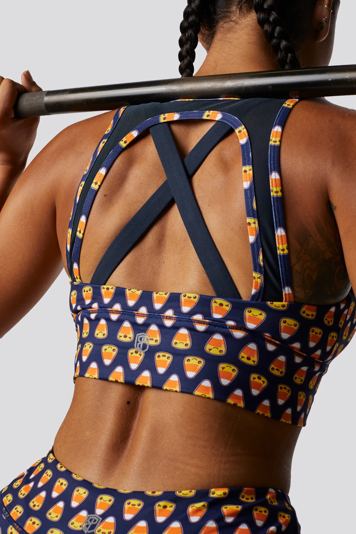 Halloween X-Factor Sports Bra (Candy Corn)