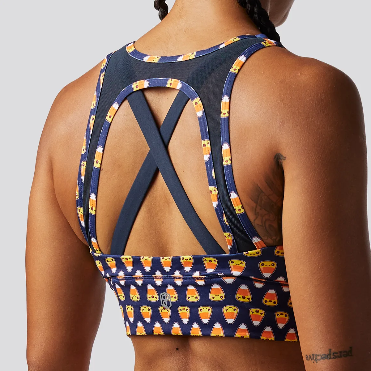 Halloween X-Factor Sports Bra (Candy Corn)