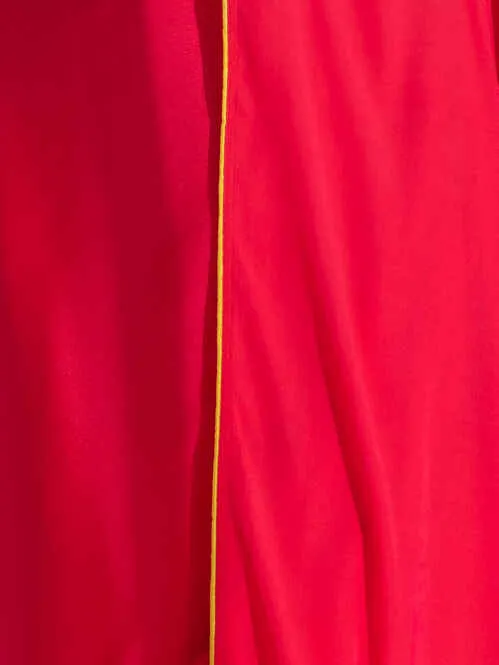 Hannah Pink and Yellow Crepe Saree with Yellow Sequin blouse fabric