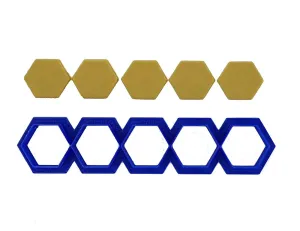 Hexagon Cookie Cutters in a Row 1.5cm