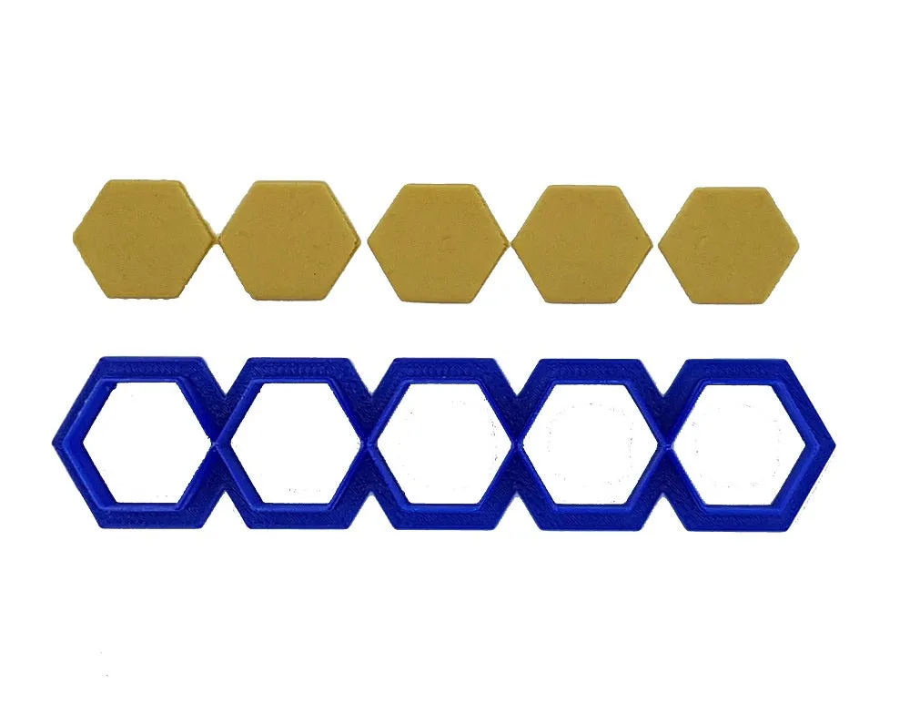 Hexagon Cookie Cutters in a Row 1.5cm