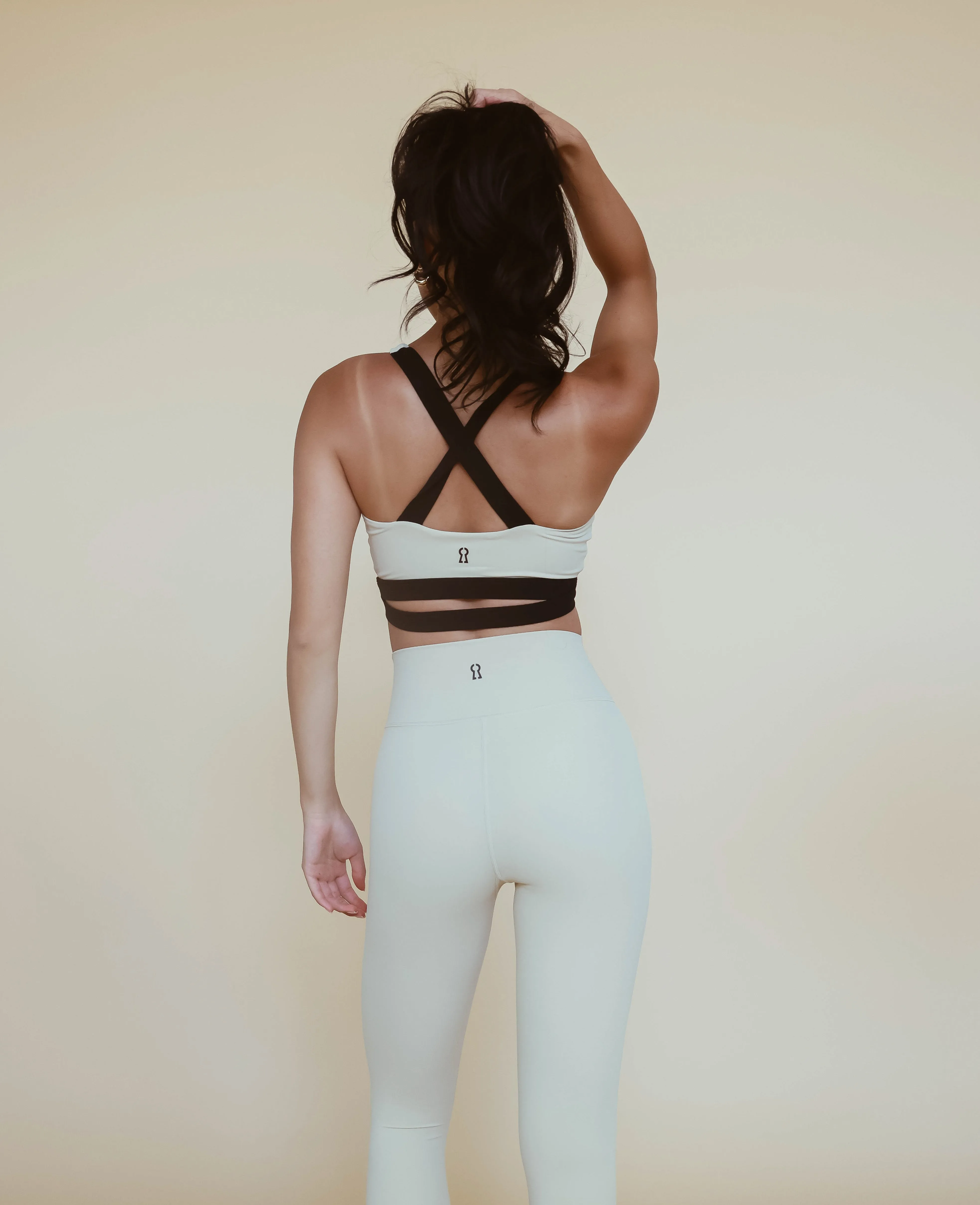 High Neck Keyhole Top - Neutral