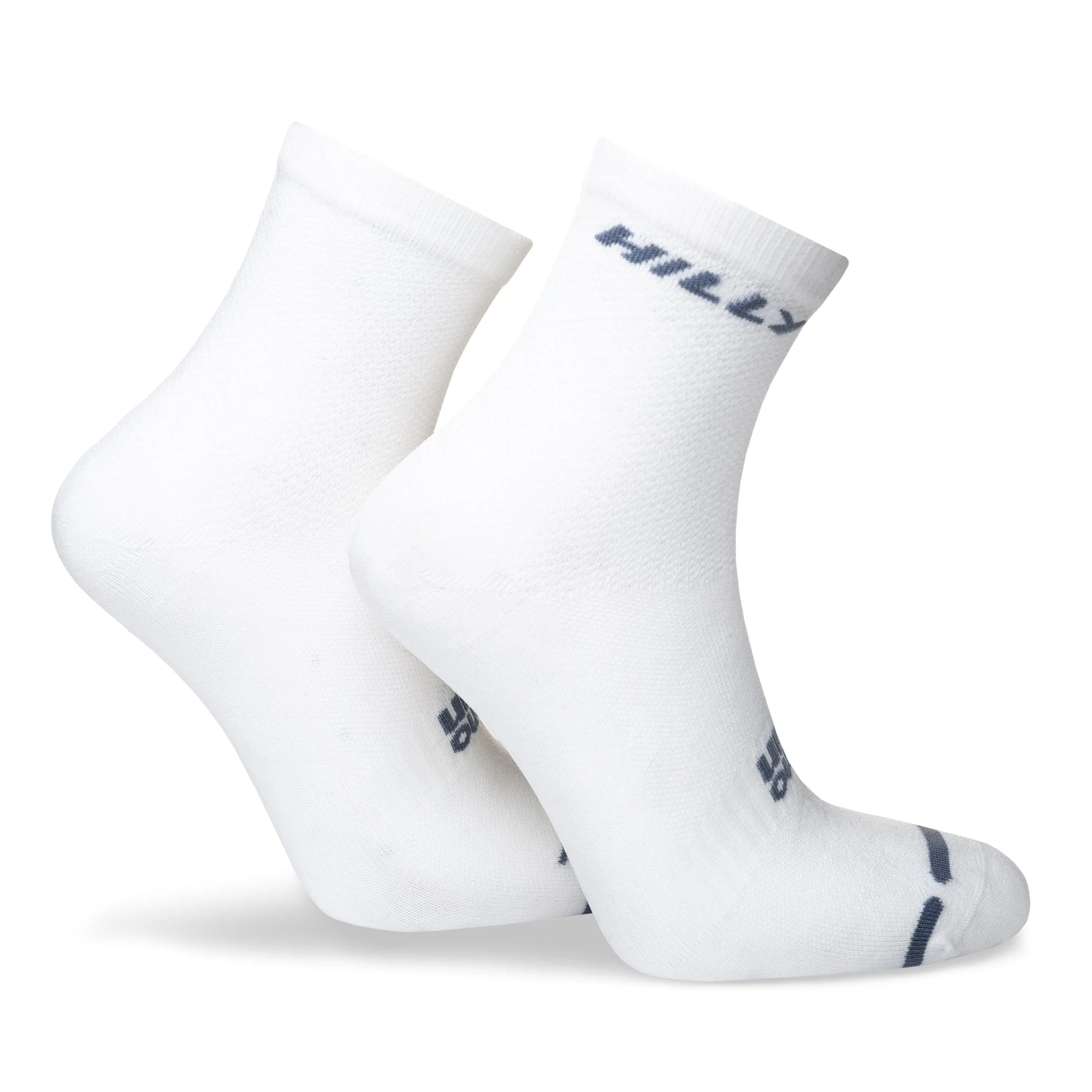 Hilly Active Anklet Zero Cushioning - White/Grey