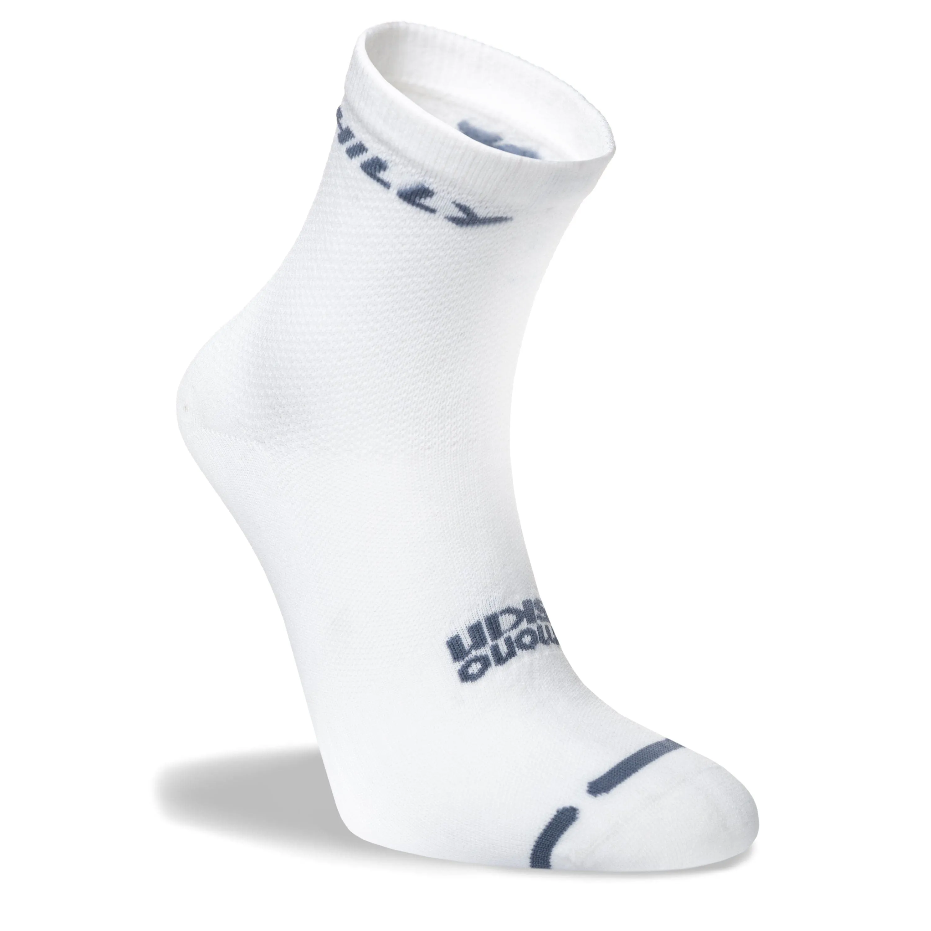 Hilly Active Anklet Zero Cushioning - White/Grey