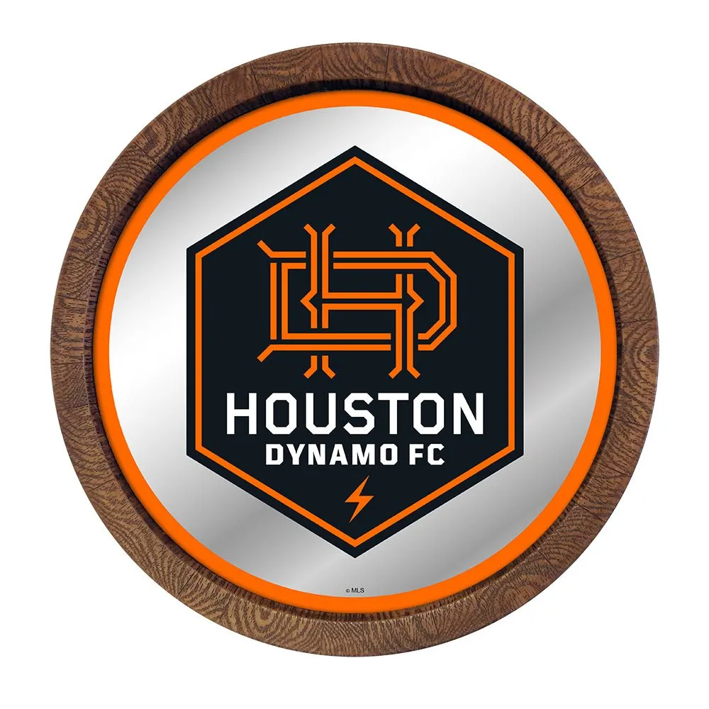 Houston Dynamo: Barrel Top Framed Mirror Mirrored Wall Sign