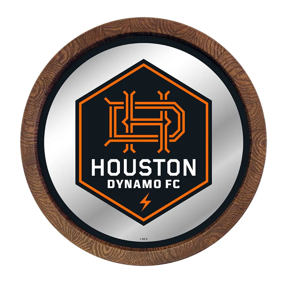 Houston Dynamo: Barrel Top Framed Mirror Mirrored Wall Sign
