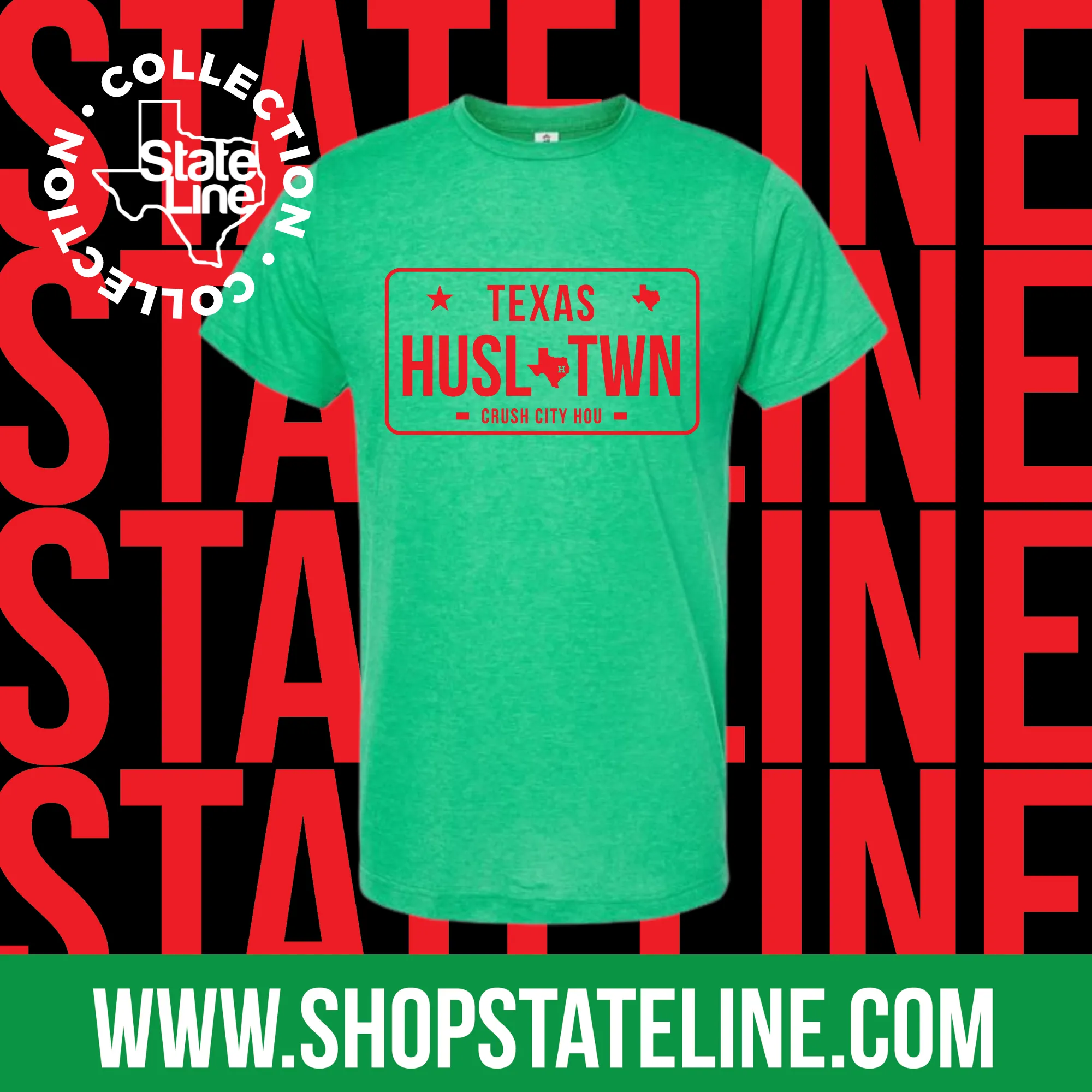 Hustle Town Plate - green unisex