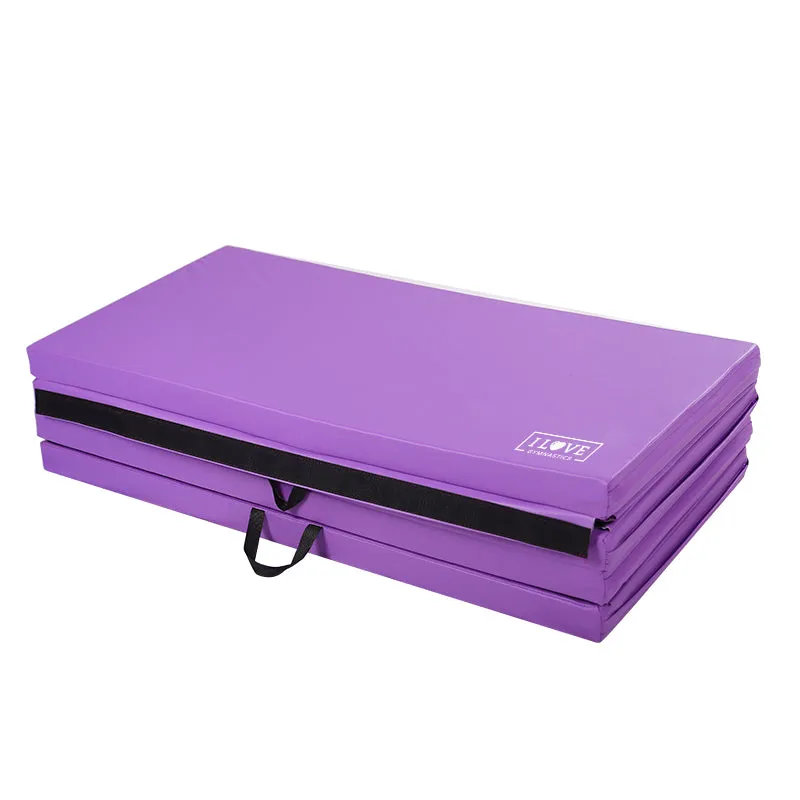 I Love Gymnastics Foldable Gymnastics Mat Purple | 60mm