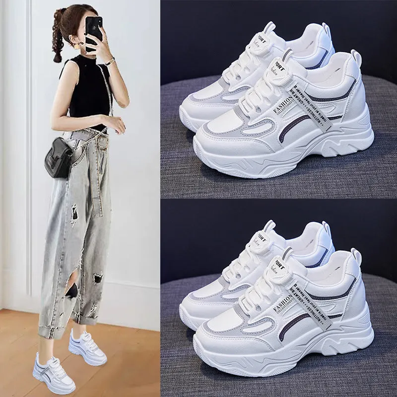 INSTOCK-Inner height new white shoes for women