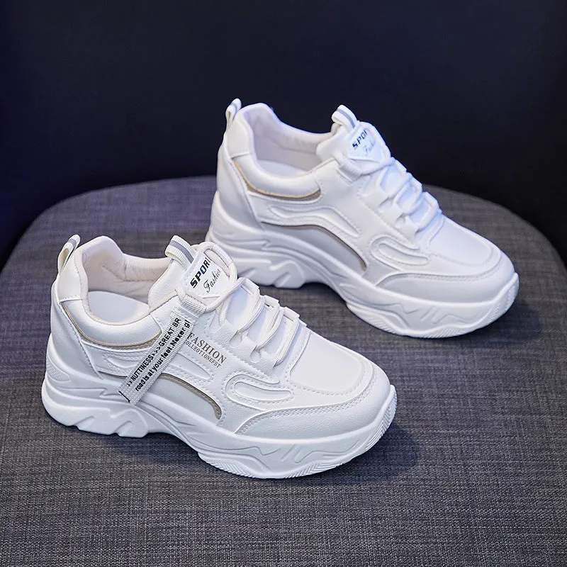 INSTOCK-Inner height new white shoes for women