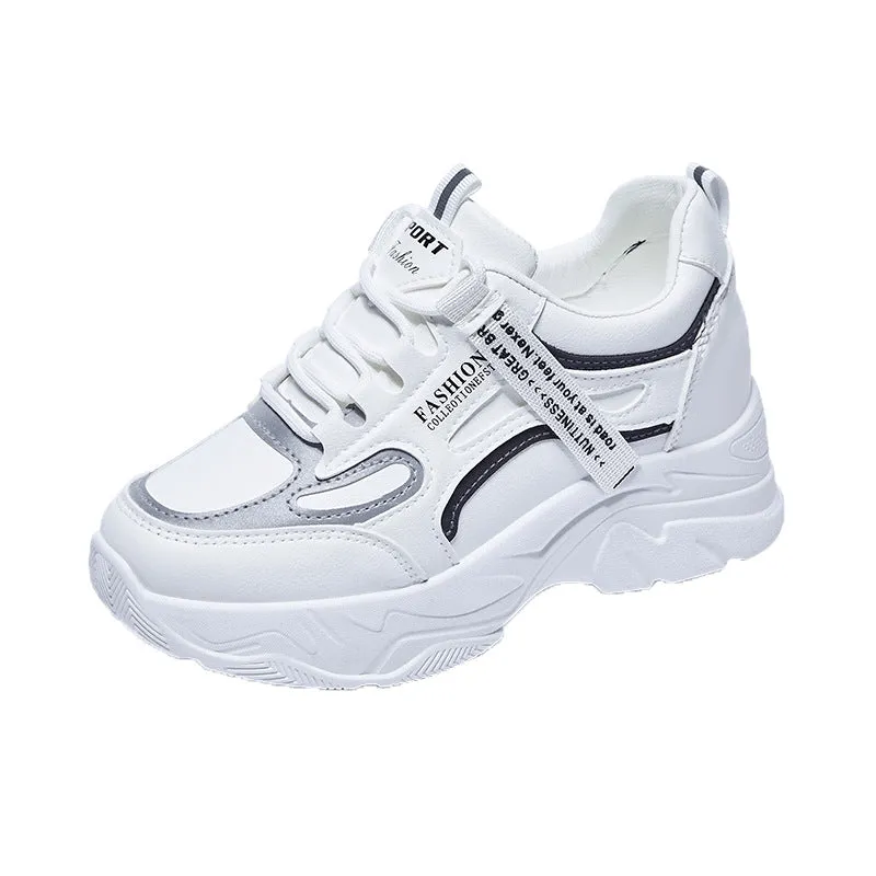 INSTOCK-Inner height new white shoes for women