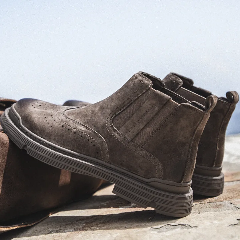 INSTOCK- Martin boots men's genuine leather low-top work shoes