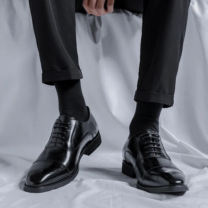 INSTOCK- Three-joint men's formal leather shoes