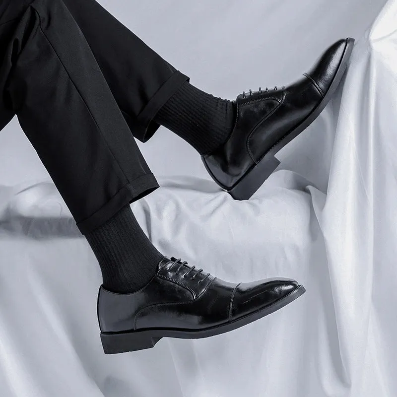 INSTOCK- Three-joint men's formal leather shoes
