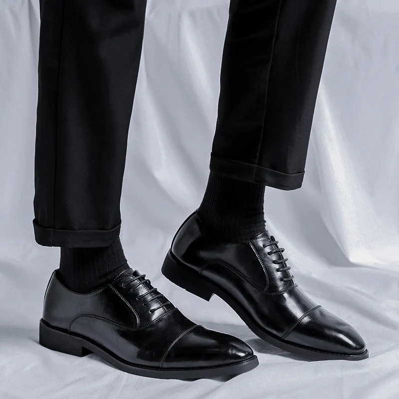 INSTOCK- Three-joint men's formal leather shoes