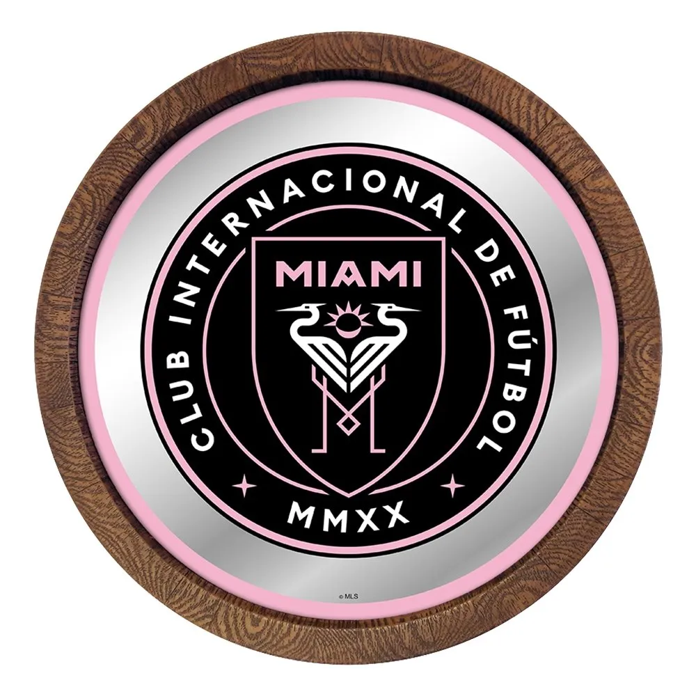 Inter Miami CF: Barrel Top Framed Mirror Mirrored Wall Sign