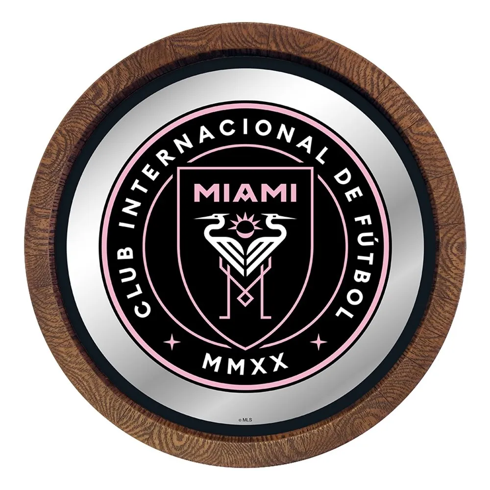 Inter Miami CF: Barrel Top Framed Mirror Mirrored Wall Sign