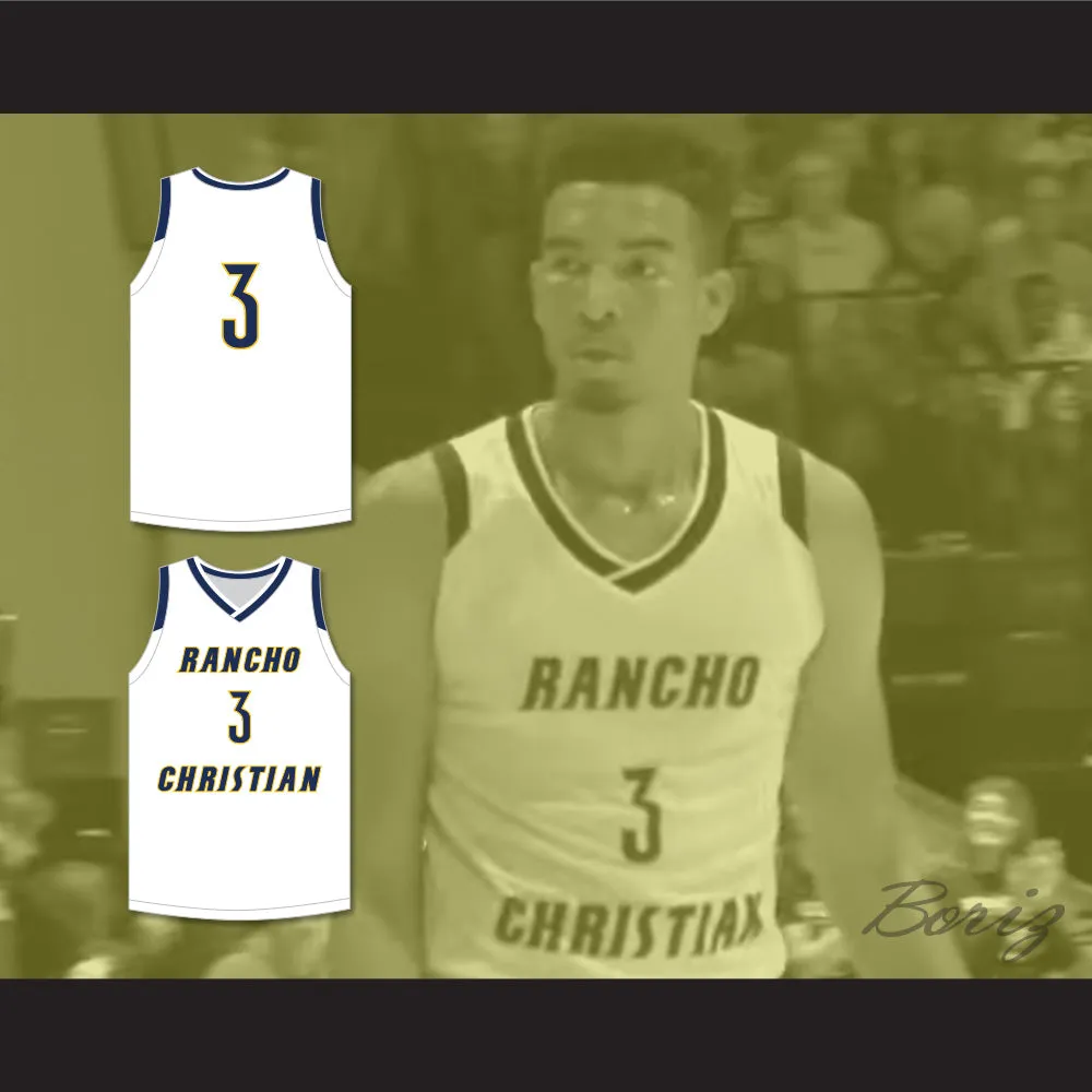 Isaiah Mobley 3 Rancho Christian School Eagles White Basketball Jersey 1