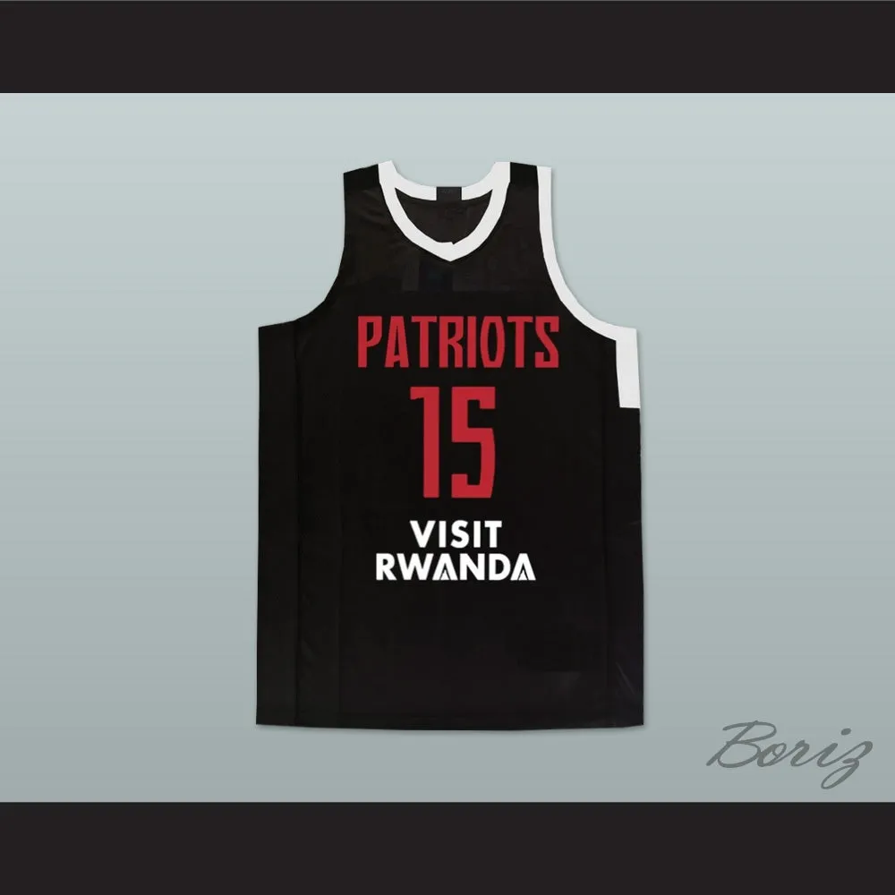 J Cole 15 Patriots Visit Rwanda Black Basketball Jersey