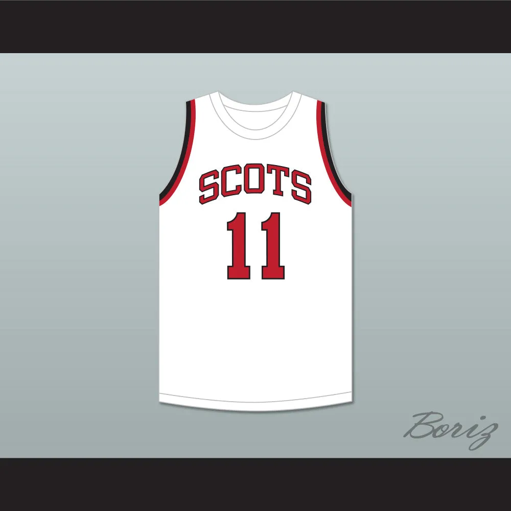 Josh Minott 11 Saint Andrew's School Scots White Basketball Jersey 2
