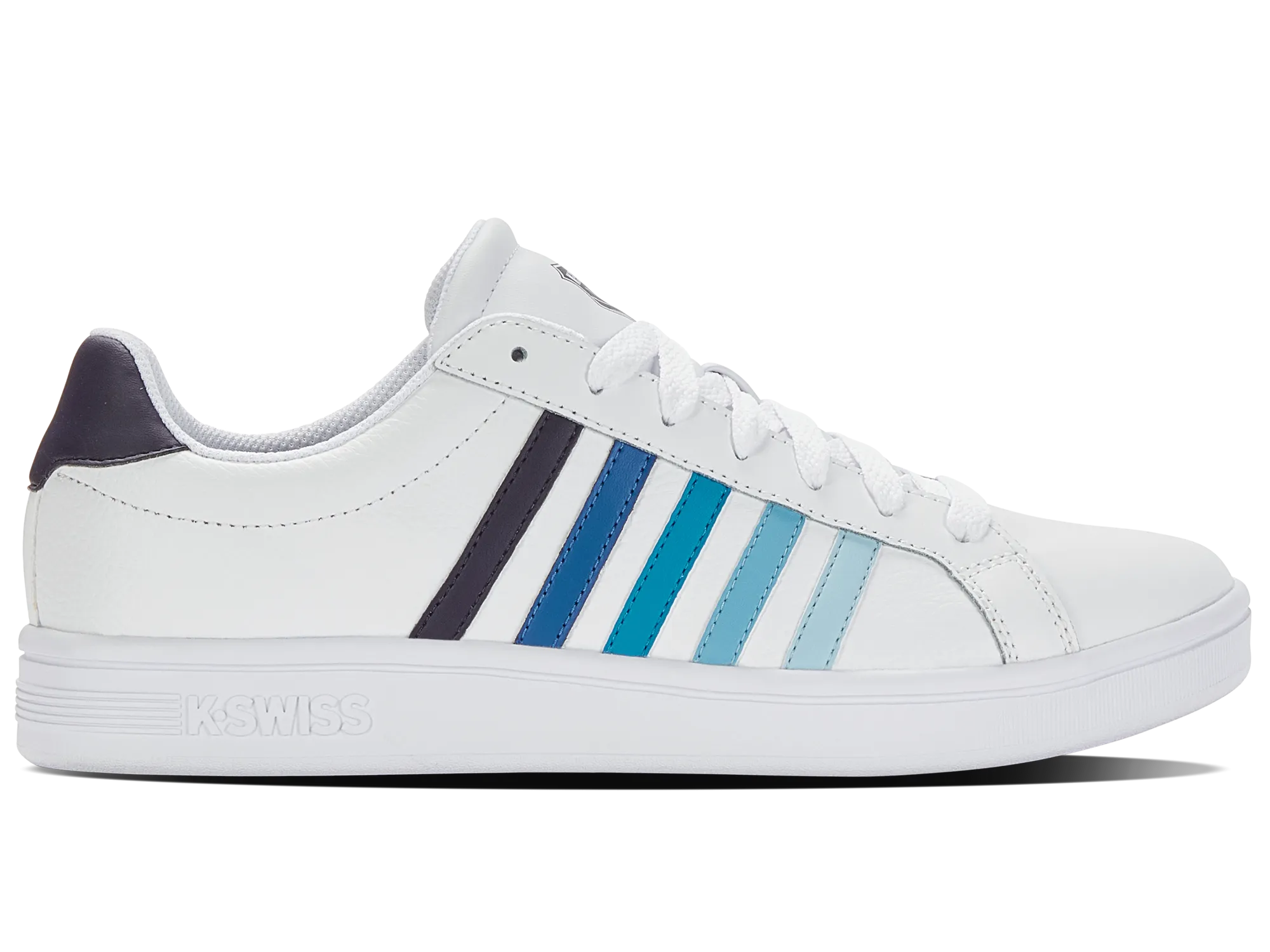 K-Swiss Men Court Tiebreak Court Shoes in White/Navy Gradient