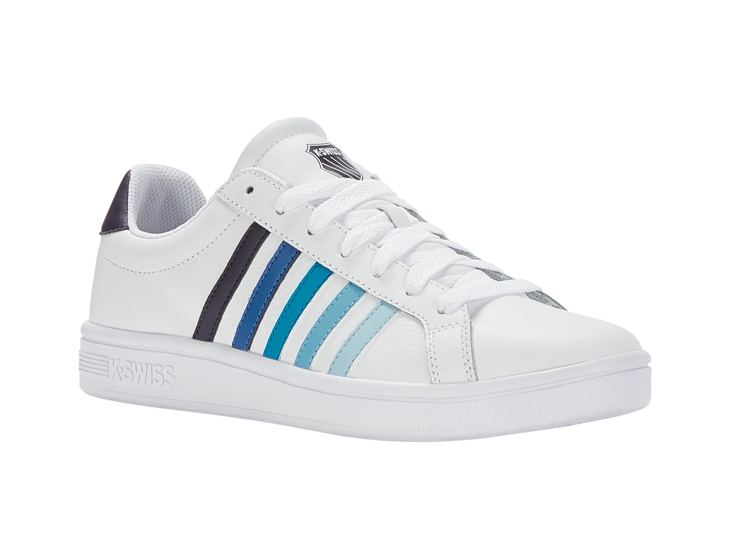 K-Swiss Men Court Tiebreak Court Shoes in White/Navy Gradient