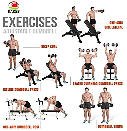 KAKSS Exclusive CAST Iron Adjustable Dumbbells 10 KG to 100 KG (Proudly Made in India) (18)