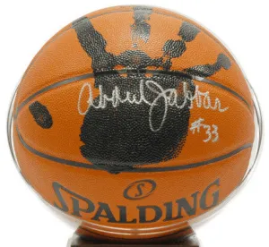 Kareem Abdul Jabbar Signed NBA Basketball   Actual Hand-Print