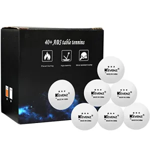 KEVENZ 18-Pack Premium 3-Star 40mm Orange Table Tennis Balls,Competition Quality Ping Pong Ball(18pack, White)