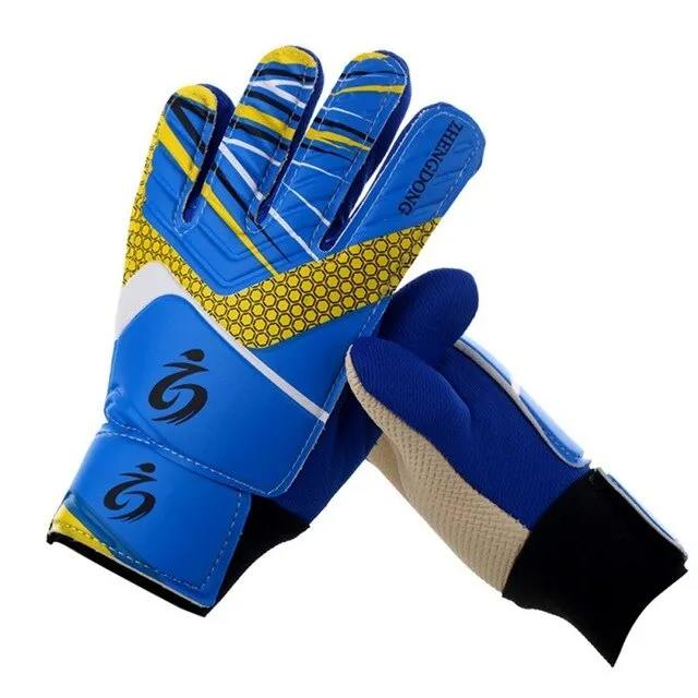 Kids Football Soccer Goalkeeper Anti-Slip Training Gloves Breathable Gloves with Leg Guard Protector Team Sports